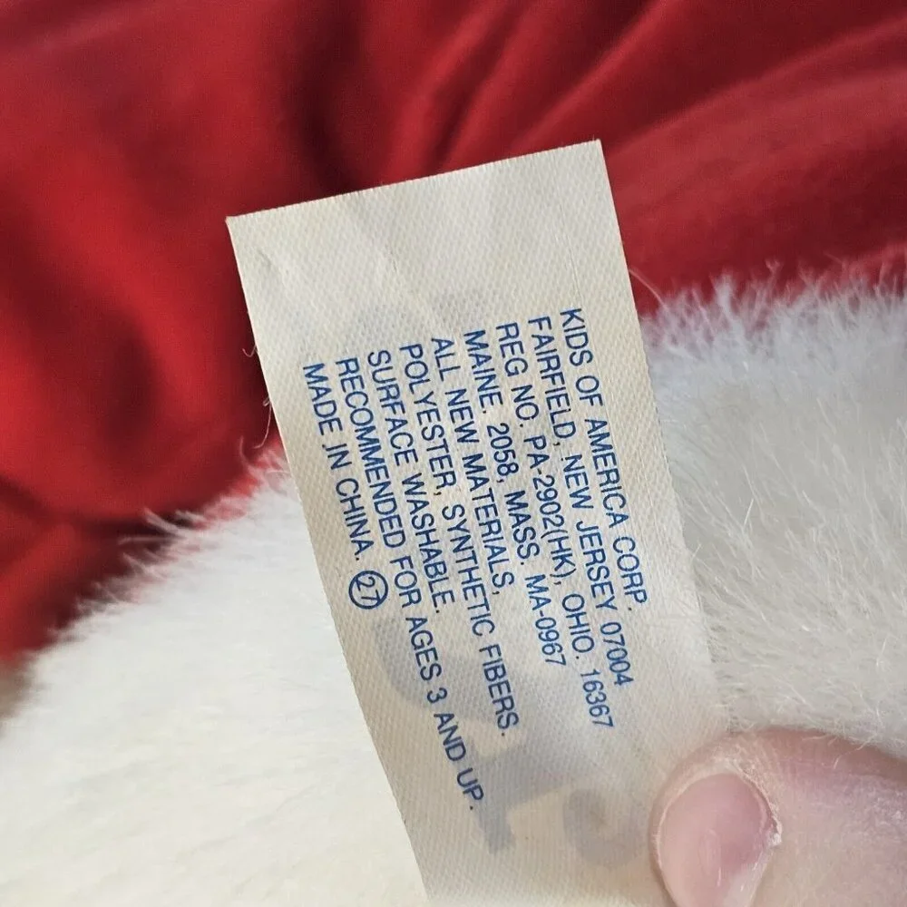 Vintage 90s White Christmas Moise‎ Stuffed Animal Plush 13